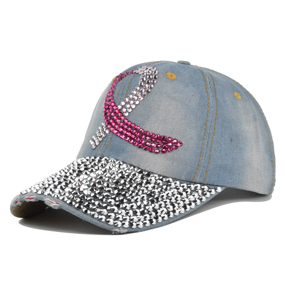 Wholesale Polyester Glitter Diamond Fan With Baseball Cap
